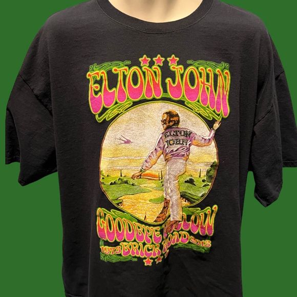 Elton John Goodbye Yellow Brick Road 2015 World Tour T-Shirt XXL - Picture 1 of 4